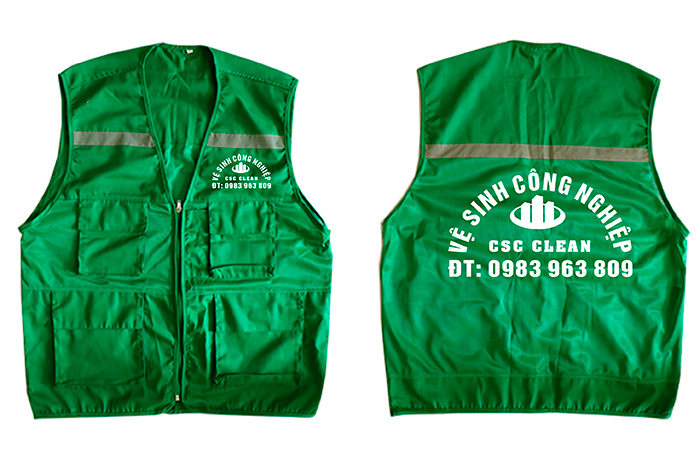 May áo gile Công ty Vệ sinh công nghiệp CSC Clean | May ao gile dong phuc
