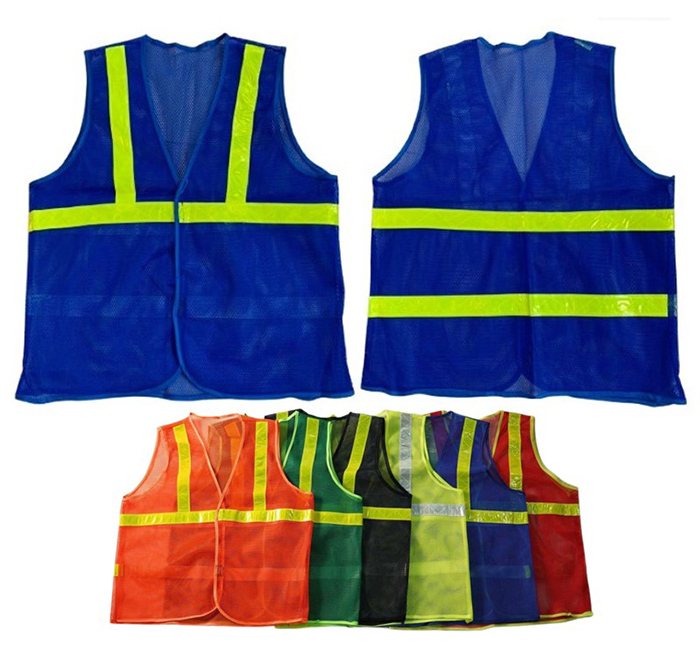 May đồng phục áo gile lưới công nhân | May ao gile dong phuc