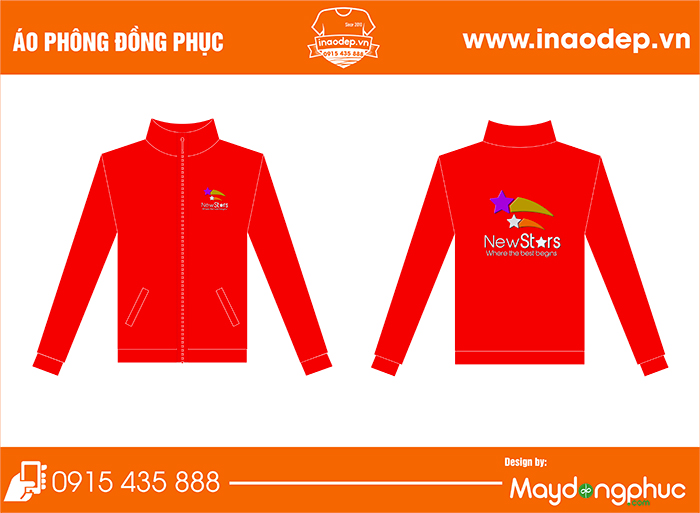 May áo gió đồng phục Công ty Newstars | May ao gio dong phuc