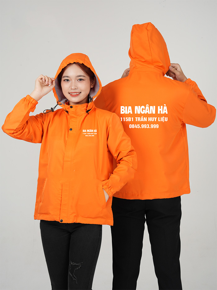 May áo gió đồng phục Bia Ngân Hà | May ao khoac gio dong phuc