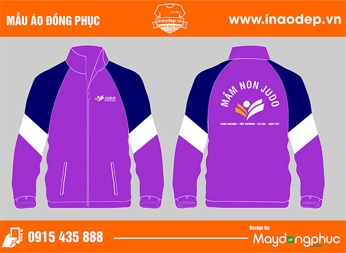 May áo khoác đồng phục Trường mầm non Judo Preschool | May ao khoac dong phuc