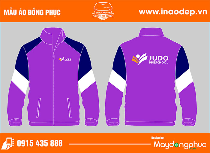 May áo khoác đồng phục Trường mầm non Judo Preschool | May ao khoac dong phuc