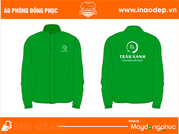 May áo khoác Nhà hàng Trâu Xanh | May ao khoac dong phuc