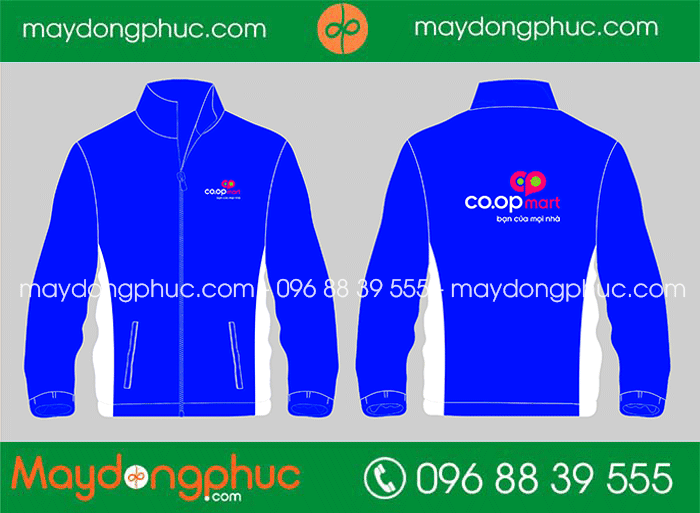 May áo khoác Siêu thị Coop-mart | May ao khoac dong phuc