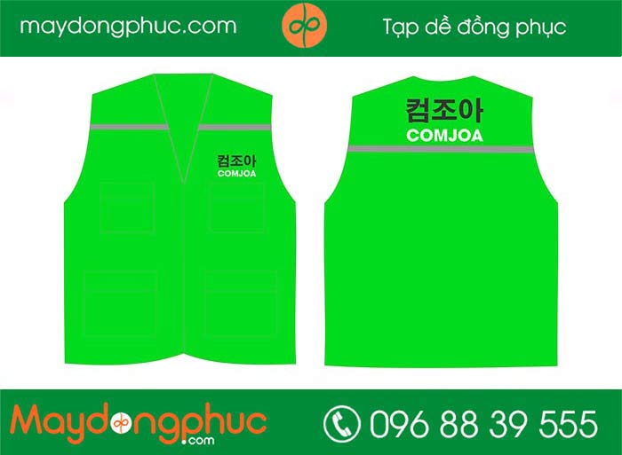 May áo gile đồng phục công ty Comjoa | May ao gile dong phuc