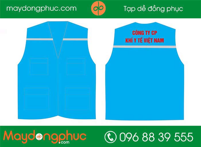 May áo gile đồng phục Công ty CP Khí y tế Việt Nam | May ao gile dong phuc