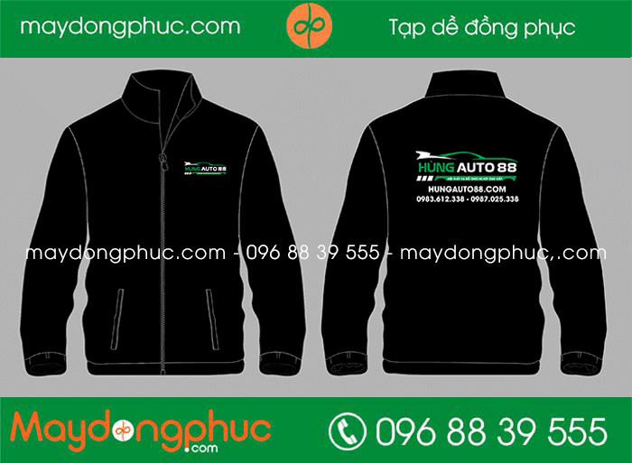 May áo khoác đồng phục Hùng Auto 88 | May ao khoac dong phuc