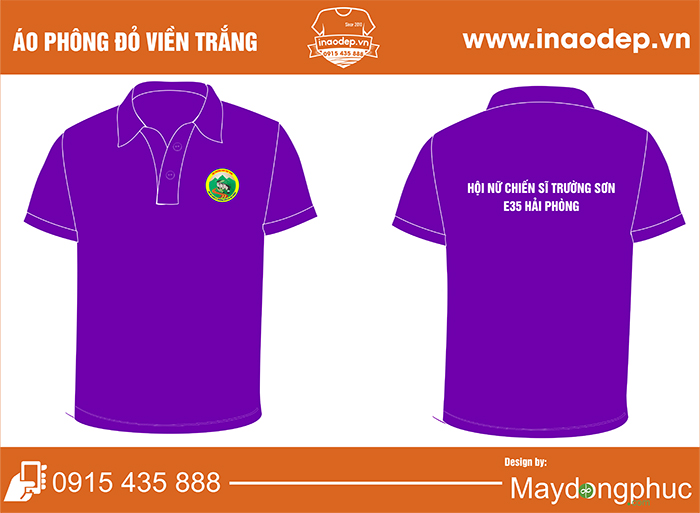 May áo phông Hội nữ chiến sĩ Trường Sơn E35 Hải Phòng | May ao phong dong phuc