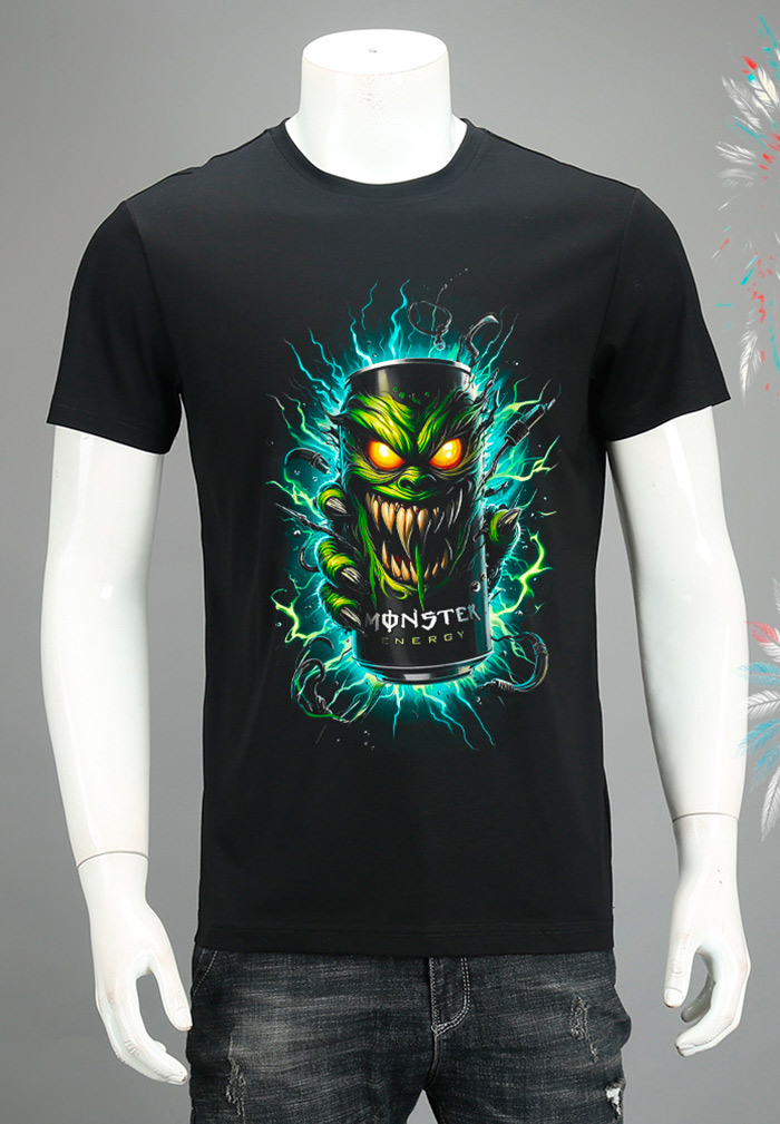 May áo phông In hình lon Monster Energy | May ao phong dong phuc