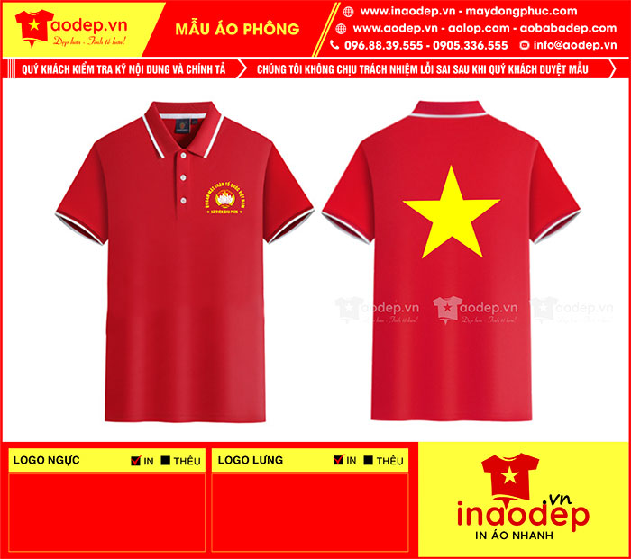 May áo phông Ủy ban mặt trận Tổ quốc Việt Nam Xã Thèn Chu Phìn | May ao phong dong phuc