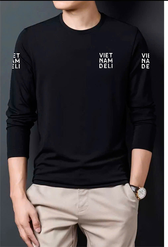 May áo phông dài tay Viet Nam Deli | May ao phong dai tay