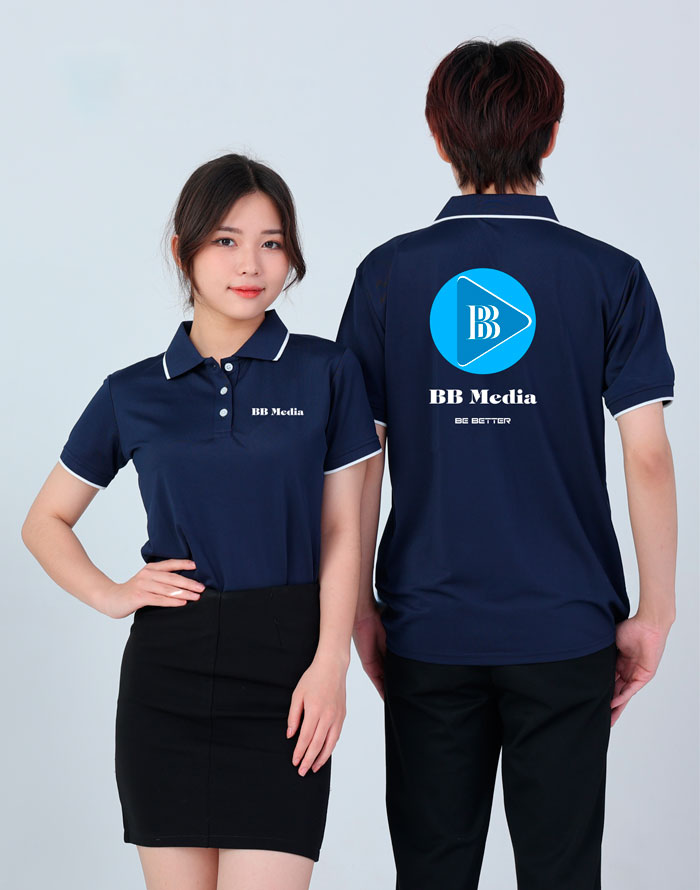 May áo phông đồng phục BB Media | May ao phong dong phuc
