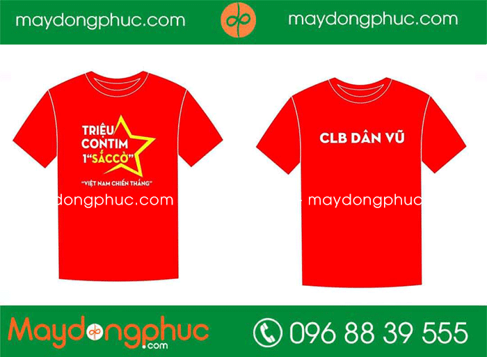 May áo cờ đỏ sao vàng CLB Dân Vũ | May ao phong dong phuc