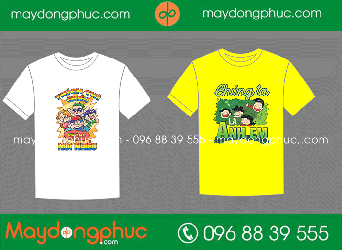 May áo cổ tròn Chúng ta là Anh em | May ao phong dong phuc