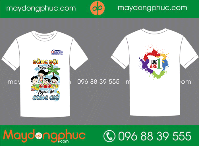 May áo cổ tròn Công ty Hitecon | May ao phong dong phuc