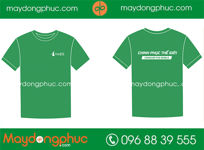 May áo cổ tròn Công ty VinES | May ao phong dong phuc