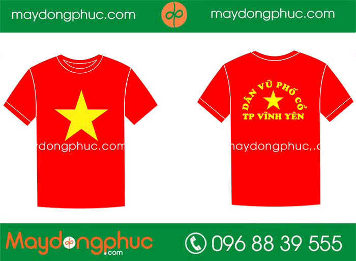 May áo cổ tròn Dân vũ phố cổ TP Vĩnh Yên | May ao phong dong phuc
