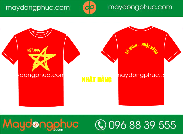 May áo cổ tròn Vũ Minh - Nhật Hằng | May ao phong dong phuc