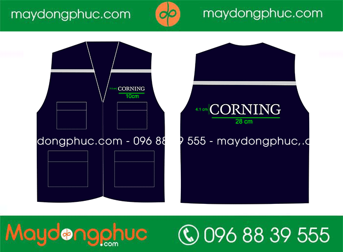 May áo gile Công ty Corning | May ao gile dong phuc