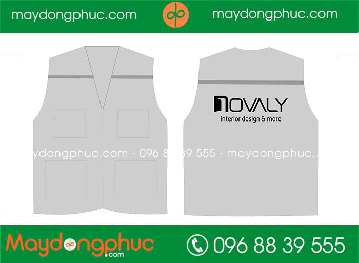 In áo gile Công ty Novaly | In ao gile dong phuc