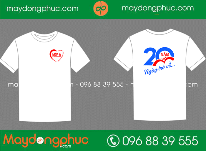 May áo Lớp A khóa 1989 Trường THCS Quảng Phú Cầu | May ao phong dong phuc