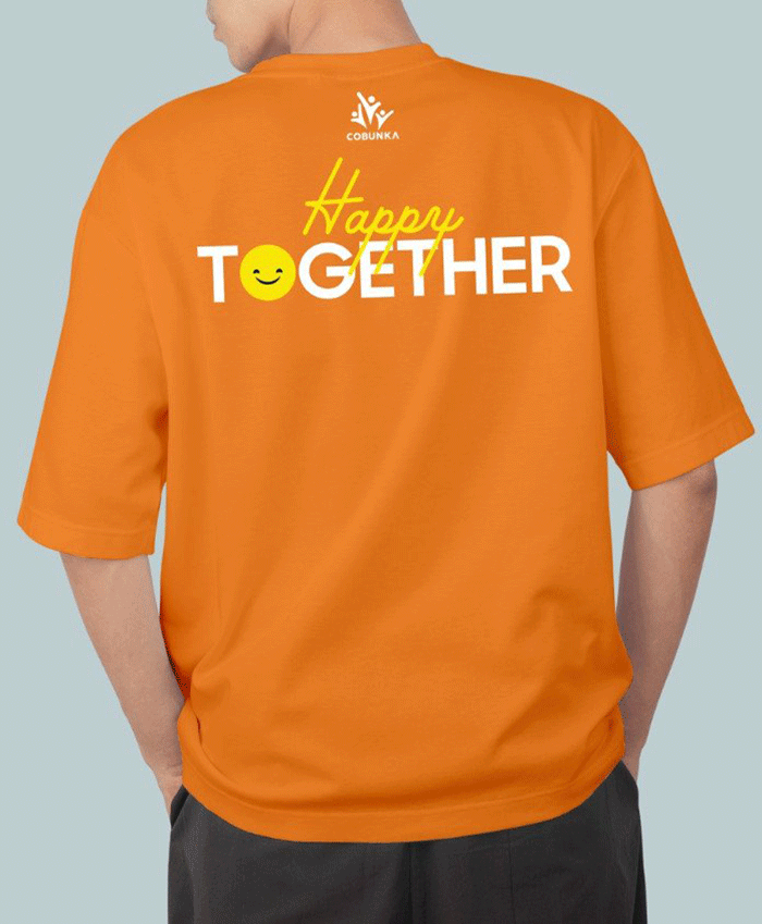 May áo nam form rộng Happy together | May ao phong dong phuc