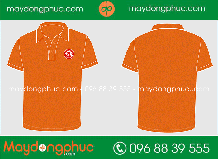 May áo phông màu cam 19-5 | May ao phong dong phuc