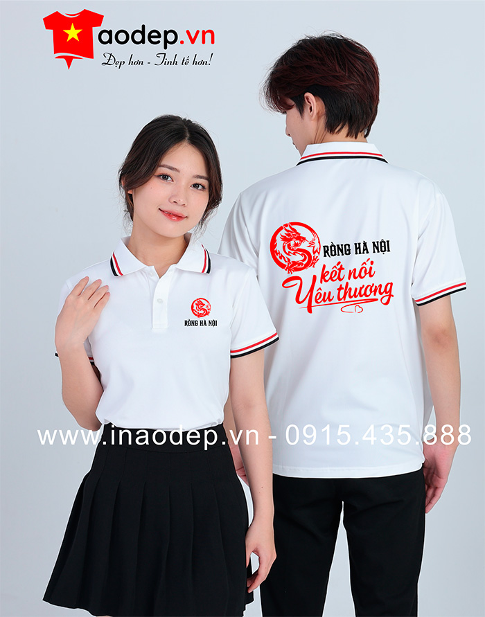 May áo phông Rồng Hà Nội kết nối yêu thương| May ao phong dong phuc
