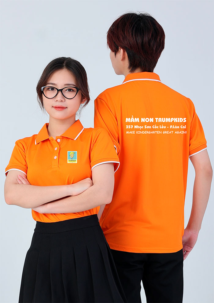 May áo phông Trường mầm non Trumpkids | May ao phong dong phuc