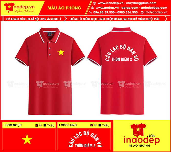 May áo phông Câu lạc bộ dân vũ Thôn Diêm 2 | May ao phong dong phuc