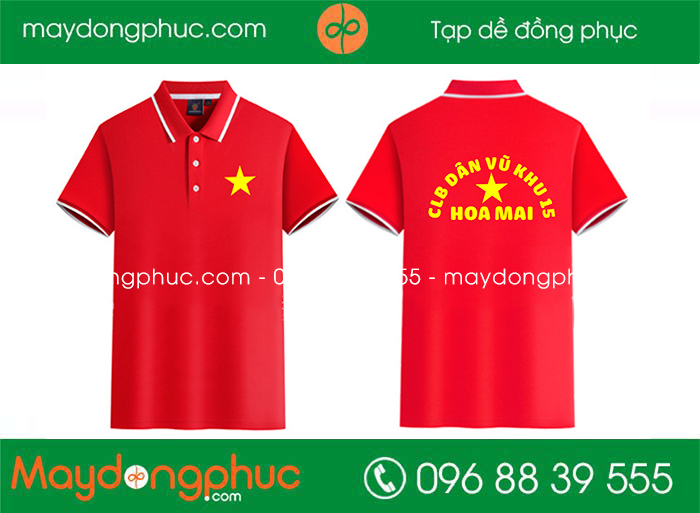 May áo phông CLB Dân vũ Khu 15 Hoa Mai | May ao phong dong phuc