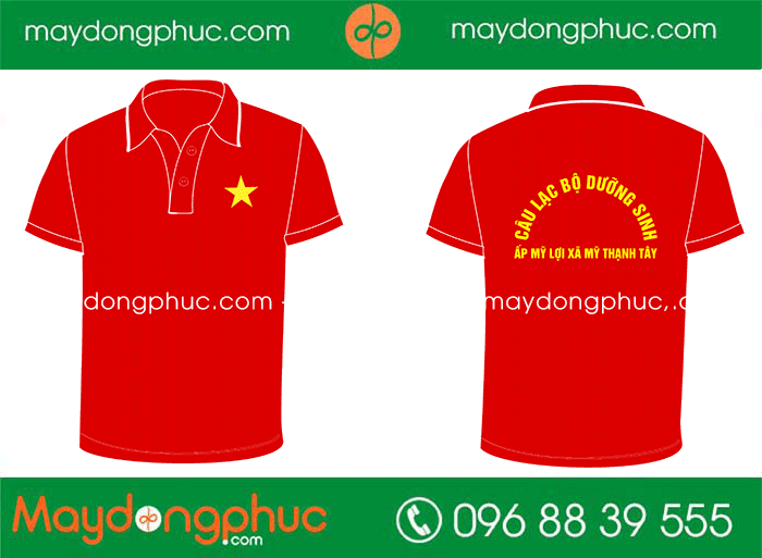 May áo phông CLB dưỡng sinh Ấp Mỹ Lợi Xã Mỹ Thạnh Tây | May ao phong dong phuc