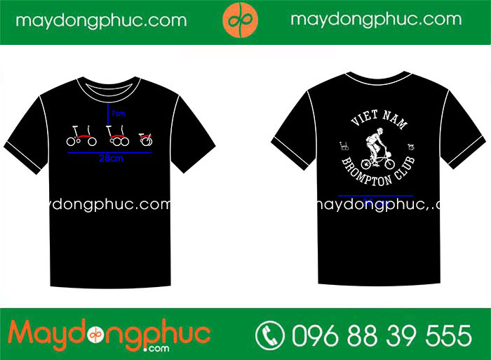 May áo phông Club xe đạp Brompton | May ao phong dong phuc