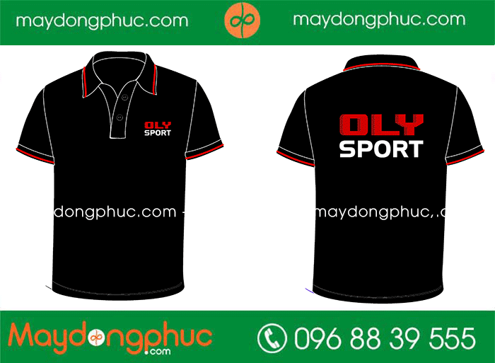 May áo phông cổ bẻ CLB Oly Sport | May ao phong dong phuc