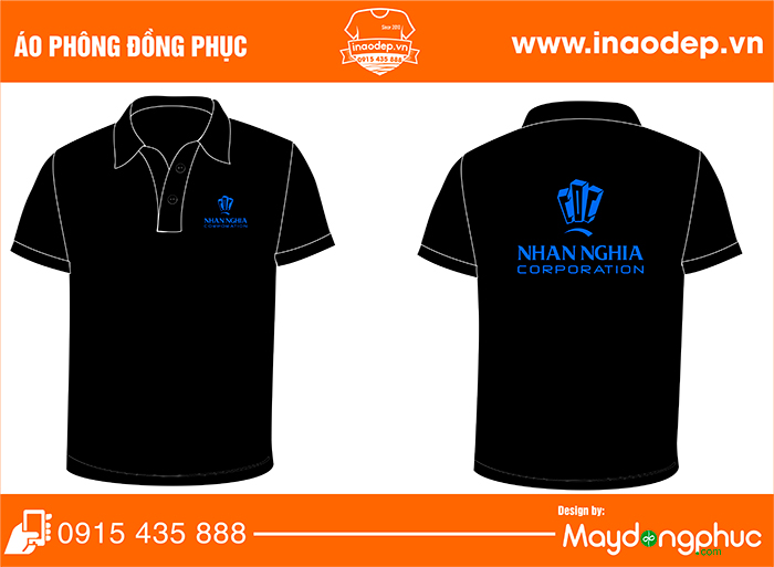 May áo phông cổ bẻ Công ty Nhan Nghia Corporation | May ao phong dong phuc
