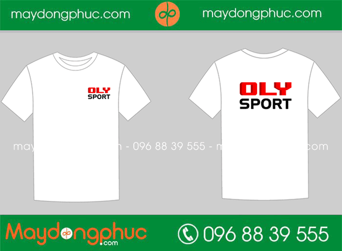 May áo phông cổ tròn CLB Oly Sport | May ao phong dong phuc