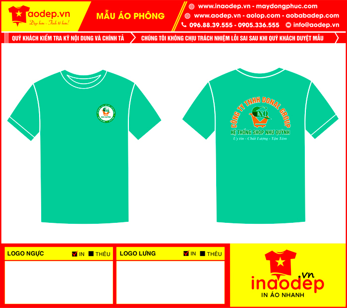 May áo phông cổ tròn Hệ thống Shop Như Quỳnh | May ao phong dong phuc
