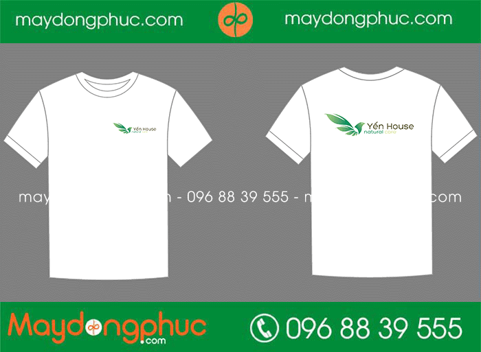 May áo cổ tròn Yến House | May ao phong dong phuc