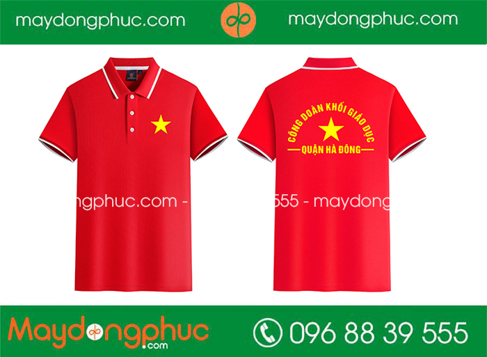 May áo phông Công đoàn Khối giáo dục Quận Hà Đông | May ao phong dong phuc