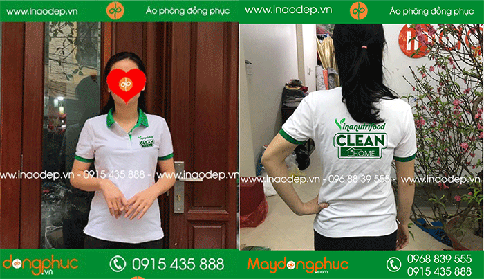May áo phông Công ty Inanufrifood Clean Home | May ao phong dong phuc