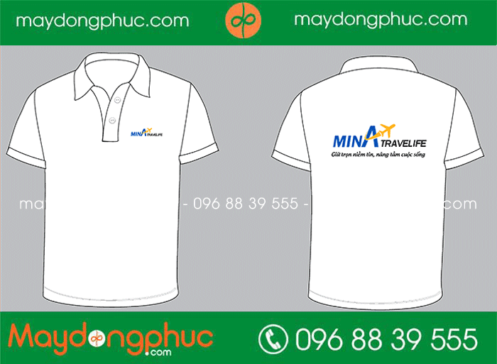 May áo phông Công ty Mina Travelife | May ao phong dong phuc