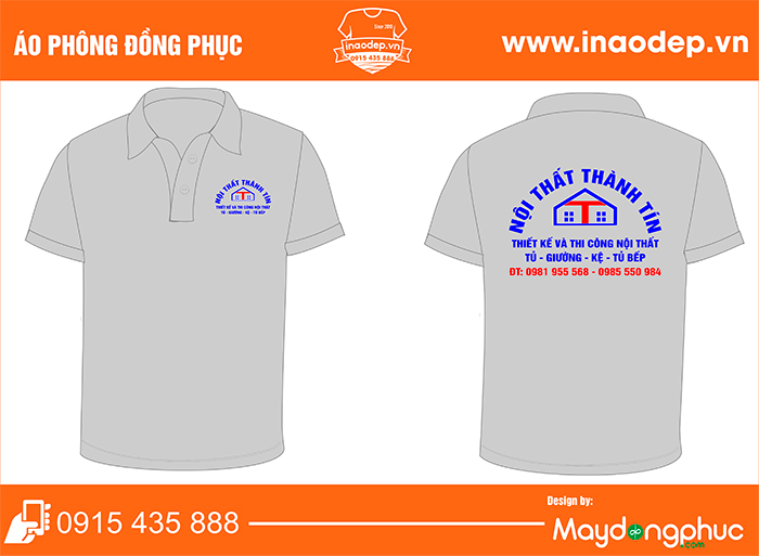 May áo phông Công ty Nội thất Thành Tín | May ao phong dong phuc
