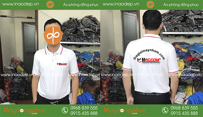 May áo phông Công ty Thegioimaynhom Maccom | May ao phong dong phuc