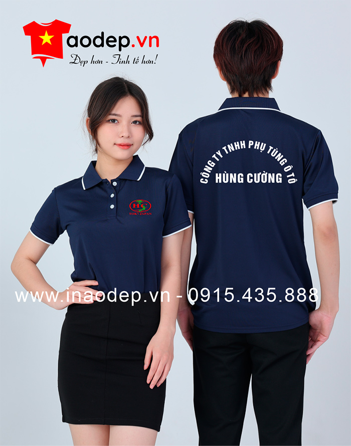 May áo phông Công ty TNHH Phụ tùng ô tô Hùng Cường | May ao phong dong phuc