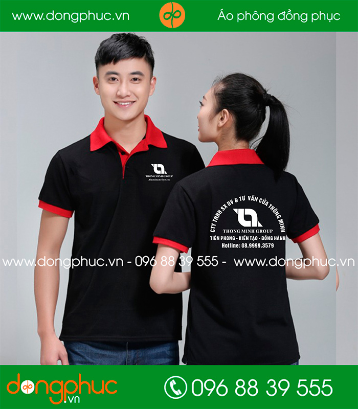 May áo phông Công ty TNHH SX&DV Tư vấn cửa thông minh | May ao phong dong phuc