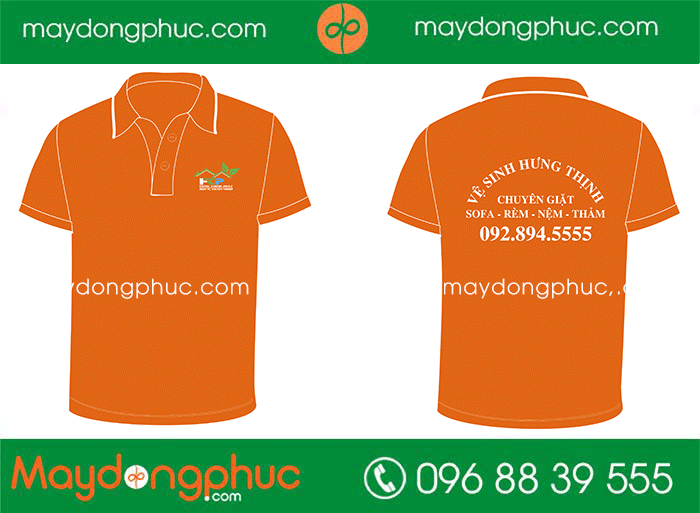 May áo phông Công ty vệ sinh Hưng Thịnh | May ao phong dong phuc