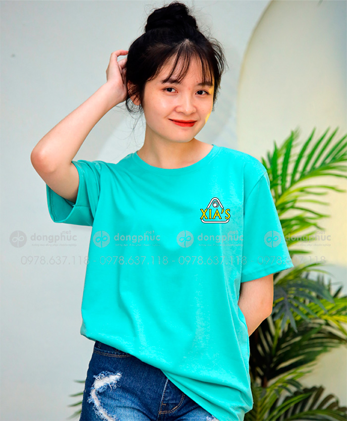 May áo phông cổ tròn Công ty XIA’S | May ao phong dong phuc