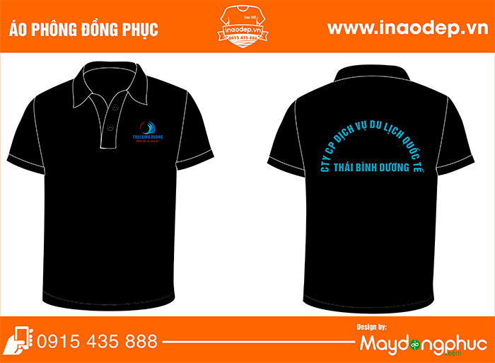May áo phông CTY CP dịch vụ du lịch quốc tế Thái Bình Dương | May ao phong dong phuc