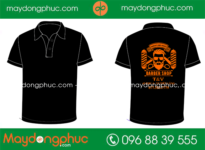 May áo phông Cửa hàng Barber shop | May ao phong dong phuc