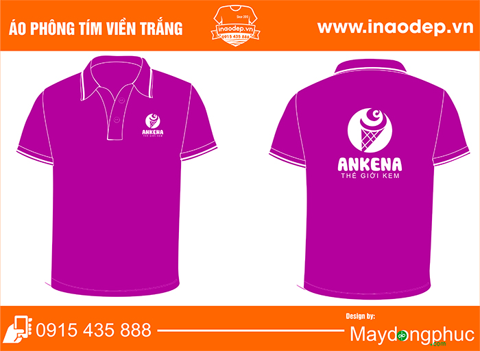 May áo phông Quán Kem Ankena | May ao phong dong phuc